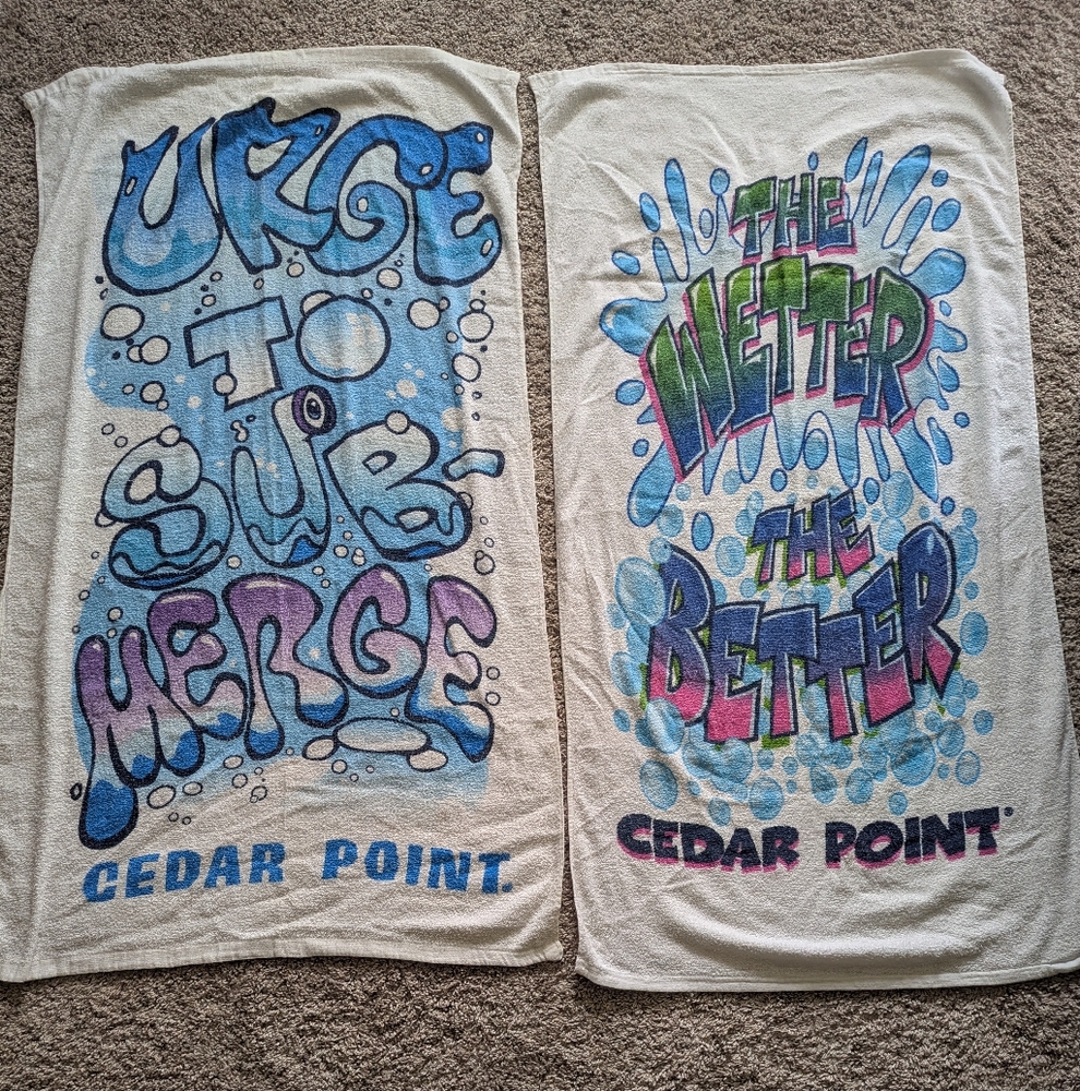 Vintage Cedar Point Beach Towels (2)